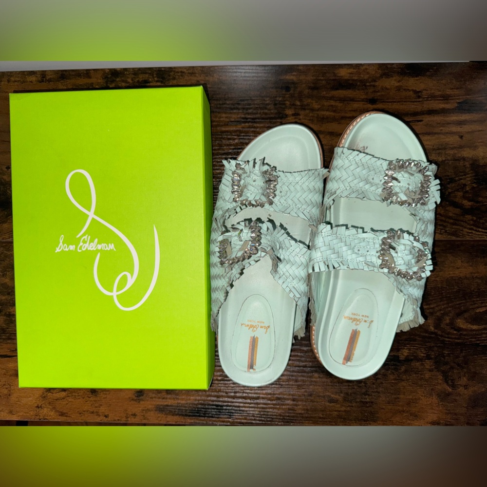 Sam Edelman Sandals with Bedazzled Buckle